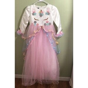 DYMCII Girls Dress Costume Party Gown Size Lined Tulle Layers Size 6-7 Year Old